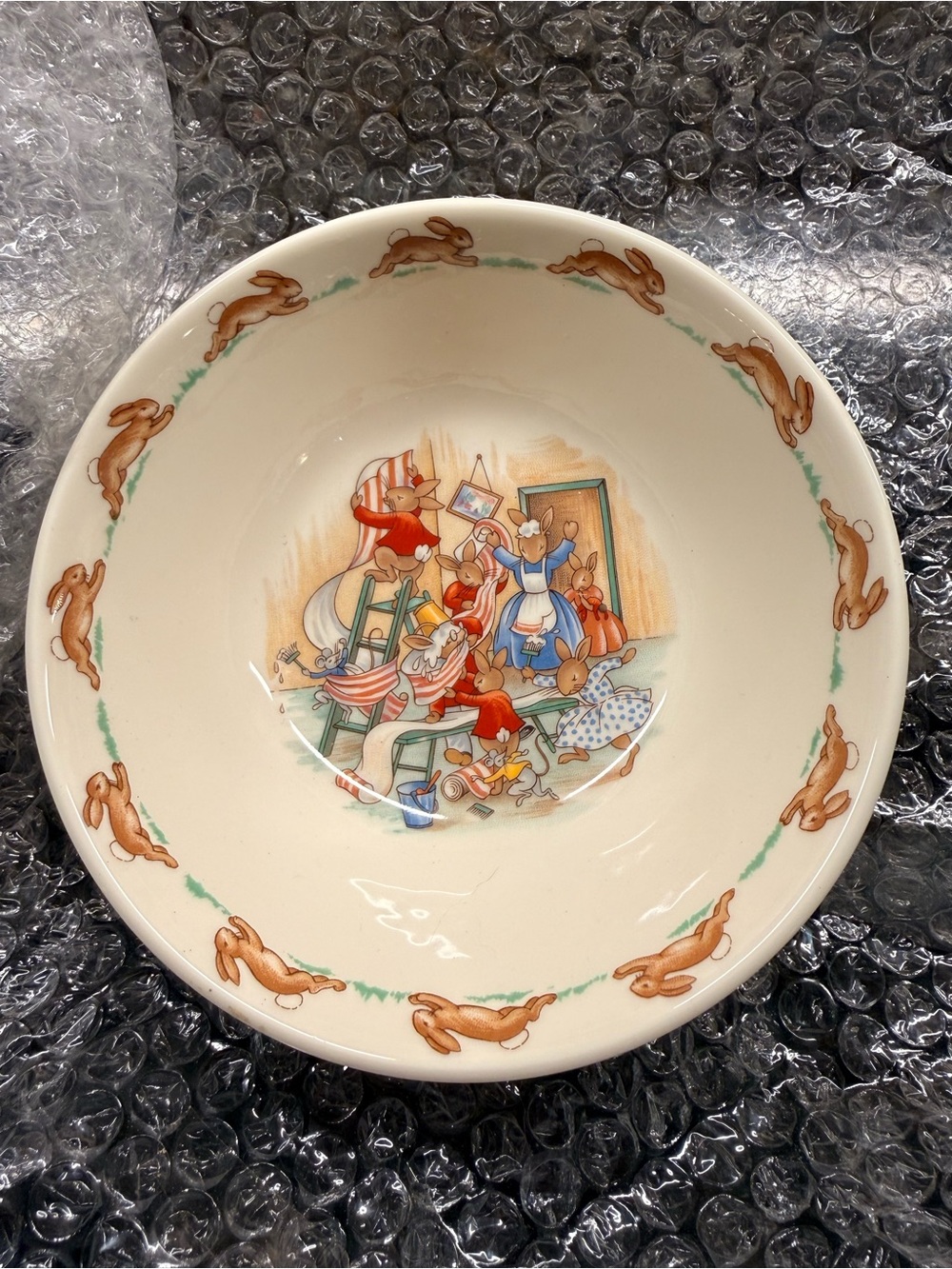 Royal Doulton Bunnykins Childs Dish & Cup set. 1984 Golden Jubilee Celebration.